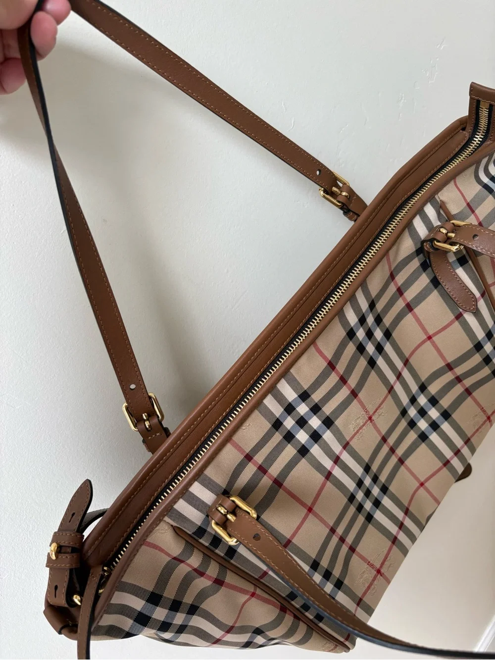 Burberry Haymarket Tote Diaper Bag